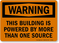 Building Powered By More Than One Source Sign