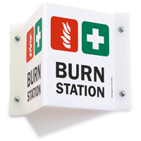 Burn Station 2-Sided Projecting Sign