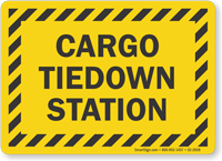 Cargo Tiedown Station Truck Signs