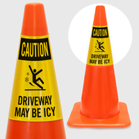 Caution Driveway May Be Icy Cone Collar