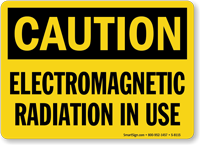 Caution Electromagnetic Radiation Use Sign