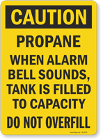 Caution: Propane, When Alarm Sounds