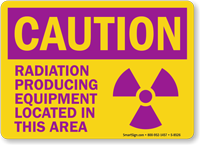 Radiation Producing Equipment Located In This Area Sign