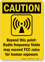 Caution Radio Frequency Sign