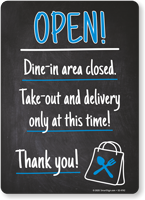 Open: Take-Out and Delivery Only at This Time