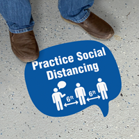 Chat Bubble - Practice Social Distancing with Clipart