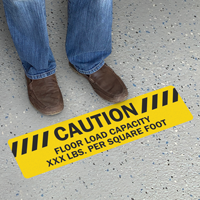 Personalized Caution Floor Load Capacity Slipsafe Sign