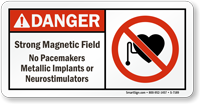 Danger - Strong Magnetic Field Sign