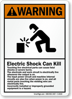 Electric Shock Can Kill ANSI Warning Sign