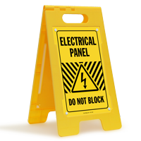 Electrical Panel - Do Not Block, Floor Sign