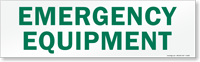 Magnetic Cabinet Label: Emergency Equipment