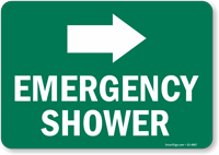 Emergency Shower Directional Sign
