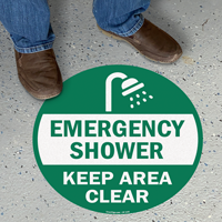 Emergency Shower: Keep Area Clear