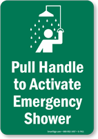 Emergency Shower Sign (with Graphic)