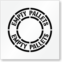 Empty Pallets Floor Stencil