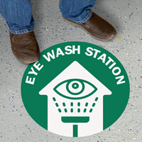 Eye Wash Station with Clipart & Arrow