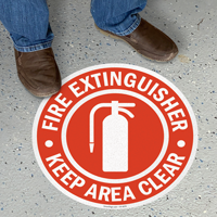 Fire Extinguisher Circular Anti-Skid Floor Sign