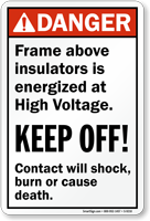 High Voltage ANSI Sign
