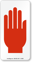 Hand Symbol In Red Sign