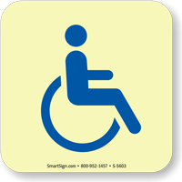 GlowSmart™ Handicap Accessible Marker Sign