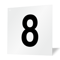 Hanging Aisle Sign: Number 8 - Double-Sided