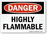 Highly Flammable Danger Sign