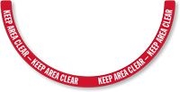 Keep Area Clear, 2-Part Floor Sign