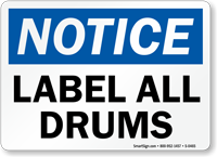 Notice: Label All Drums