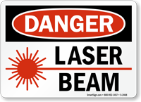 Danger Laser Beam Sign