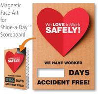 We Love To Work Safely Scoreboard Changeable Face