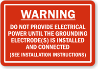 Manufactured Home Service Equipment Warning Label