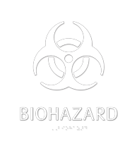 Biohazard, with Graphic and Braille