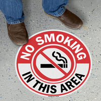 No Smoking in this Area SlipSafe Floor Sign