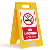 No Smoking On the Patio FloorBoss Free-Standing Sign