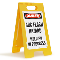 OSHA Danger Arc Flash Hazard Welding Standing Floor Sign