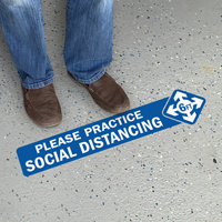 Please Practice Social Distancing with Clipart