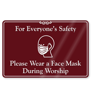 Please Wear A Face Mask During Worship ShowCase Sign