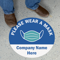 Please Wear A Mask with Company Name