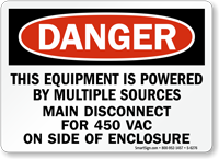 Powered By Multiple Sources Danger Sign