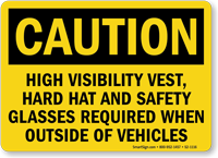 PPE Required Outside Vehicles Sign