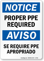 Ppe Required Bilingual Sign