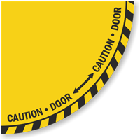 Caution - Door with Bidirectional Arrows
