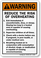 Reduce The Risk Of Overheating ANSI Warning Sign