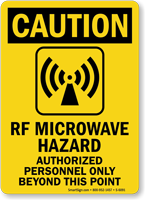 RF Microwave Hazard OSHA Caution Sign