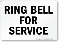 Ring Bell for Service Sign