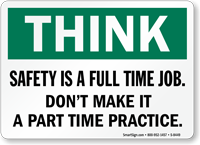Safety Full Time Job Sign