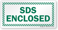 SDS Enclosed Safety Data Sheets Sign