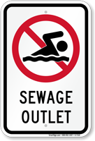Sewage Outlet Sign