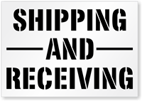 Shipping And Receiving Sign Floor Stencil