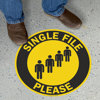 Single File Please SlipSafe Floor Sign